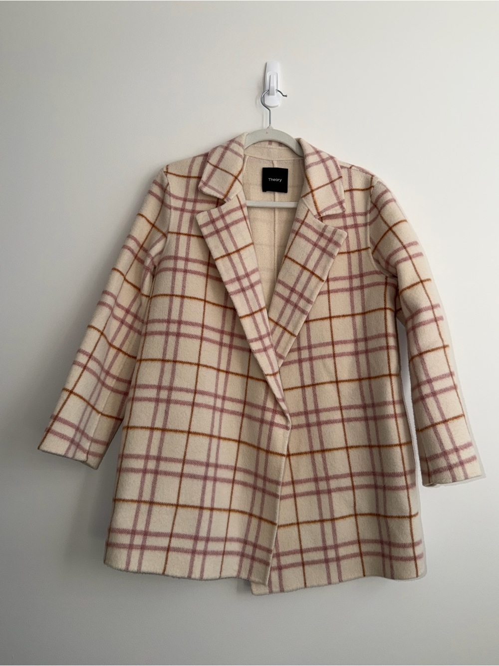 NWOT Theory Clairene Wool Plaid jacket blazer coat preppy old money quiet luxury - Picture 6 of 12